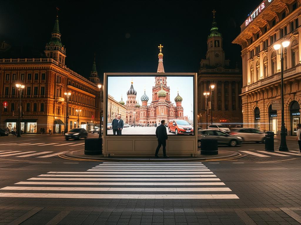 Advertising film application in Moscow: visible advertising that worksфото