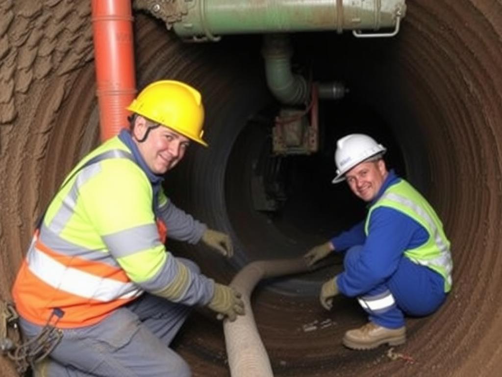 industrial sewer maintenanceфото