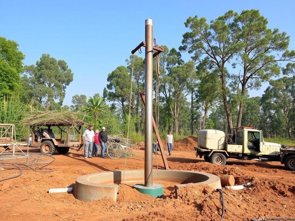 drilling a well for water фото