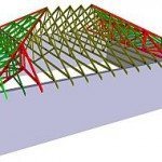 Стропильная система четырехскатной кровли